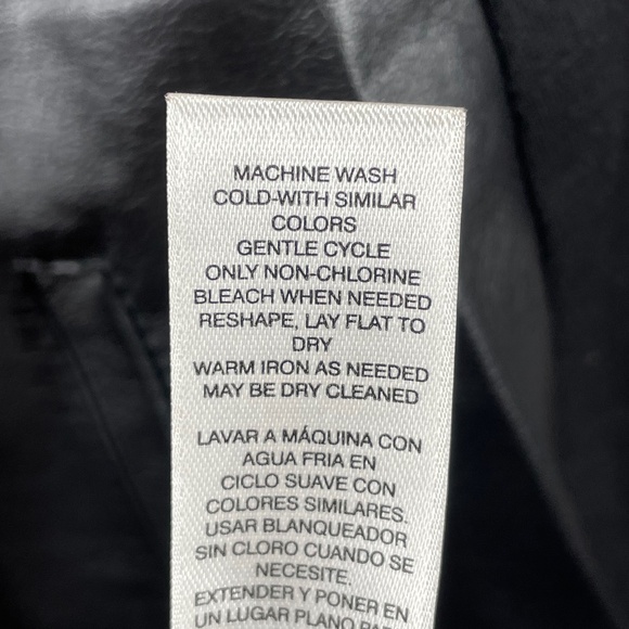 NEW Chicos Skirt Womens XS black faux leather pencil straight preppy moto - Picture 8 of 12